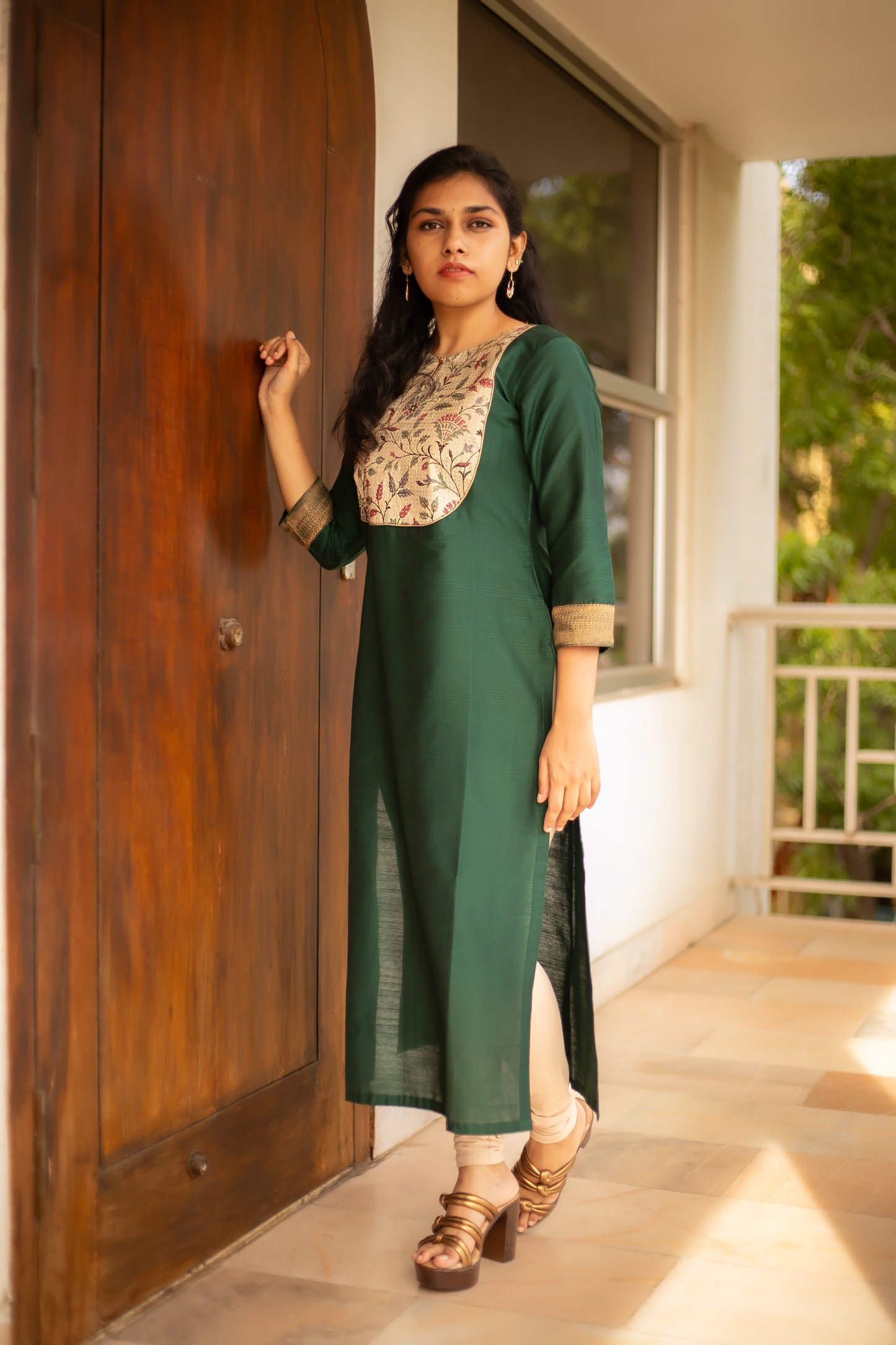 Green Dupion & Floral