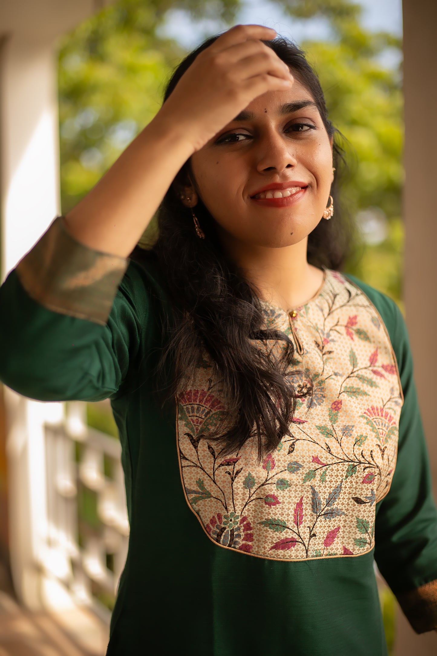 Green Dupion & Floral