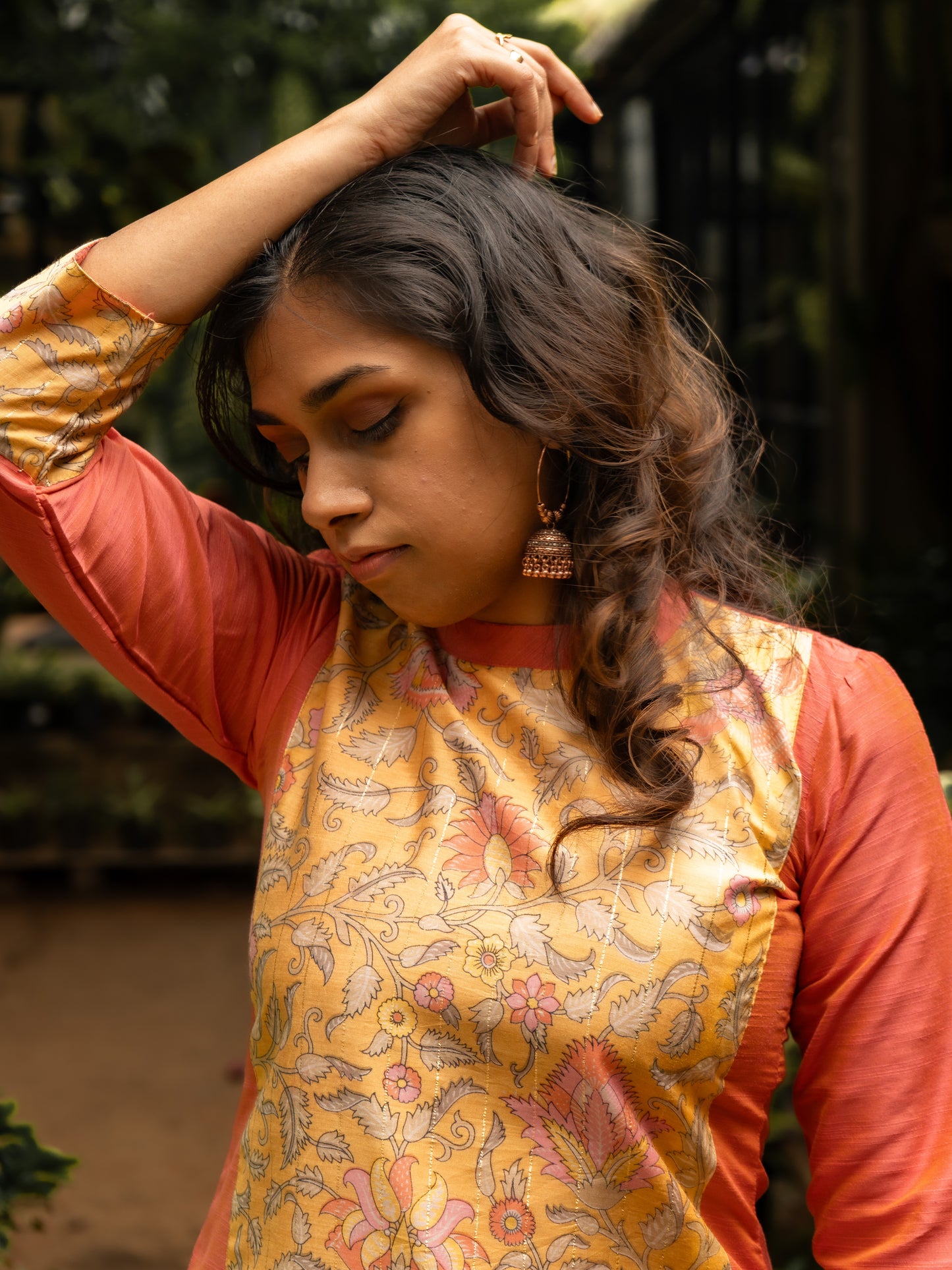 Peach Dupion & Muslin