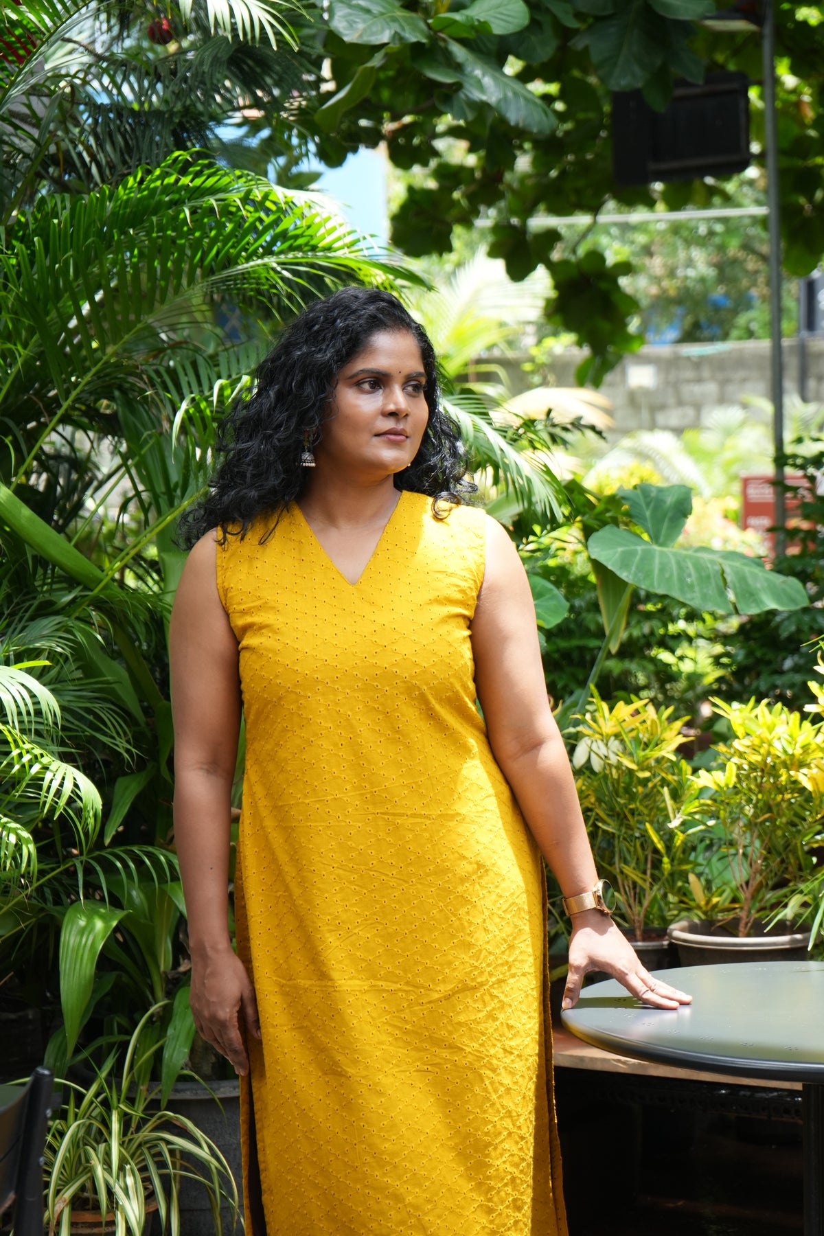 Yellow hakoba kurti