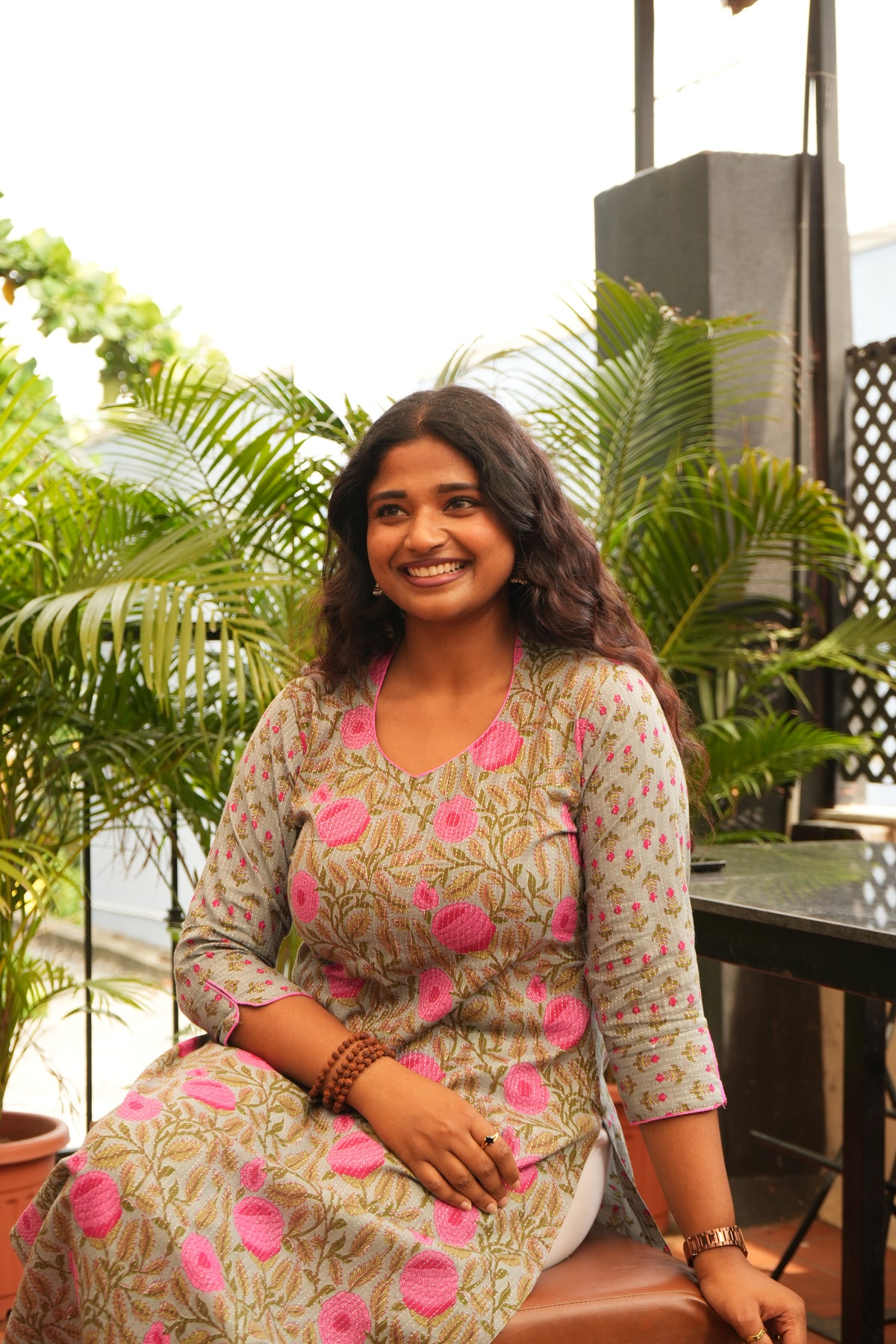 Pastel floral kurti